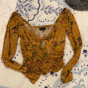 NWOT urban outfitters ruched cut out top